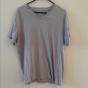 American Giant Light Gray V-Neck Tee